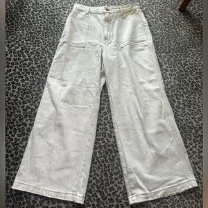 Universal threads cream wide leg jeans